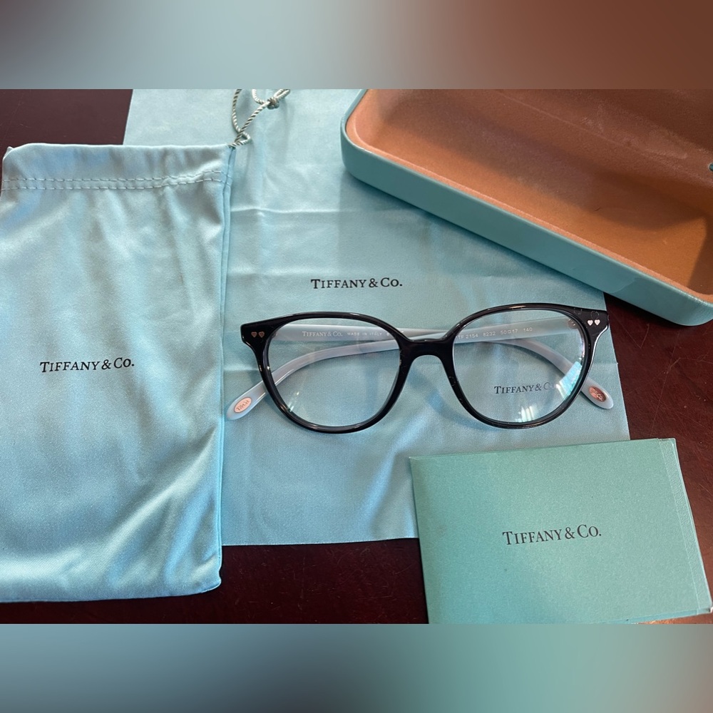 TIFFANY & CO TF 2154 8232 BLACK W/ SILVER GLITTER 50/17/140 Eyeglasses -V78